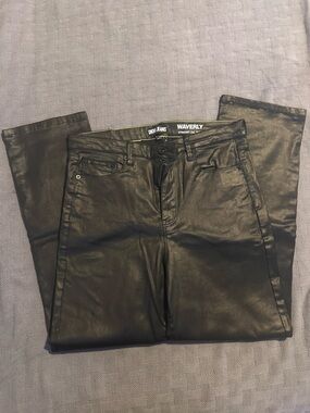 DKNY Black Coated Straight Leg Waverly Jeans